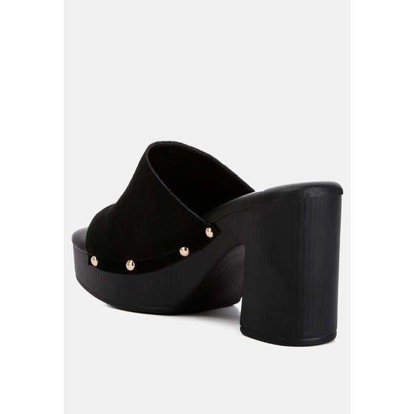 cartera-suede-high-block-heel-mules - Picture 3 of 6